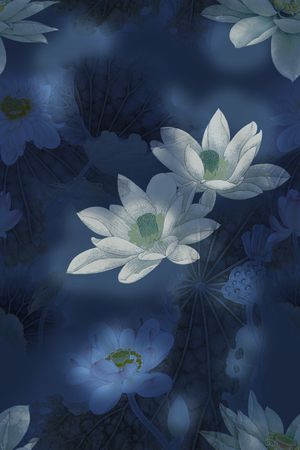 手绘花卉印花华亿平台图片