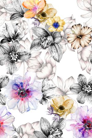 白底花印花华亿平台图片