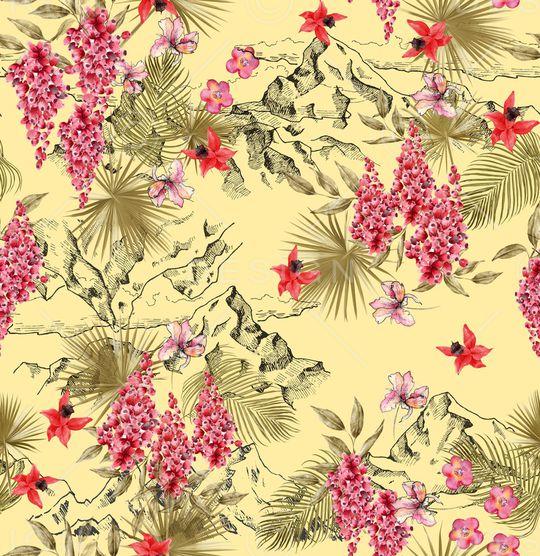 花卉印花华亿平台图片