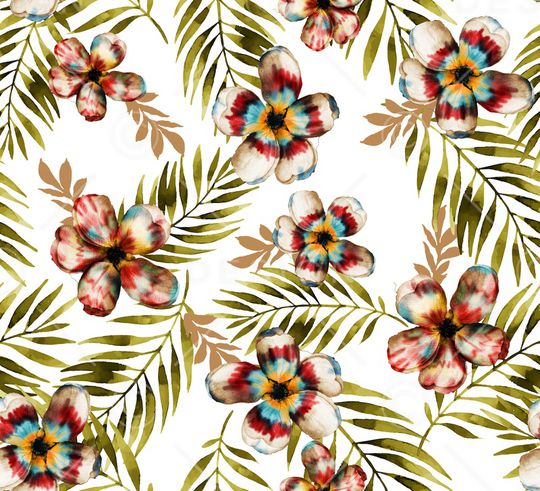 白底花印花华亿平台图片