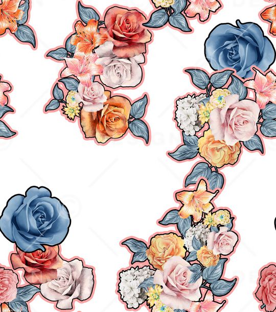 白底花印花华亿平台图片