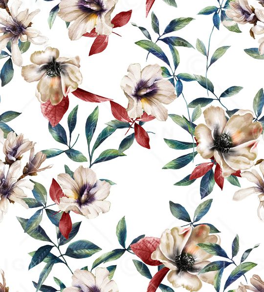 花卉印花华亿平台图片