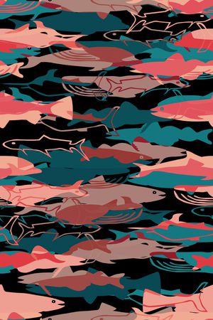 鱼印花华亿平台图片