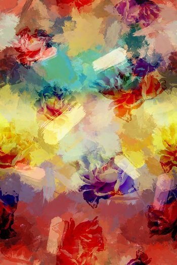 花卉印花华亿平台图片