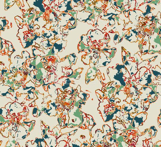 花卉印花华亿平台图片