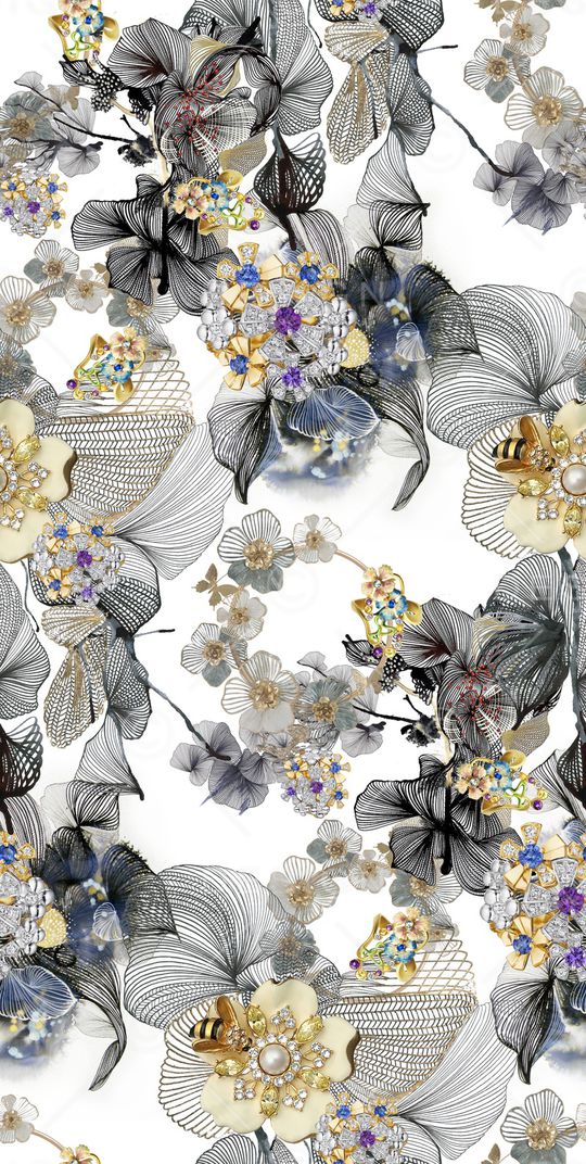 花卉印花华亿平台图片