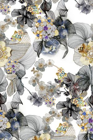 花卉印花华亿平台图片