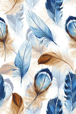 羽毛印花华亿平台图片