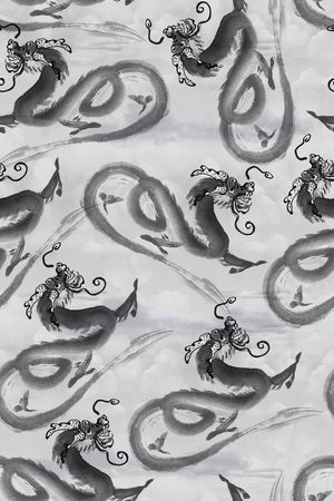 水墨风印花华亿平台图片