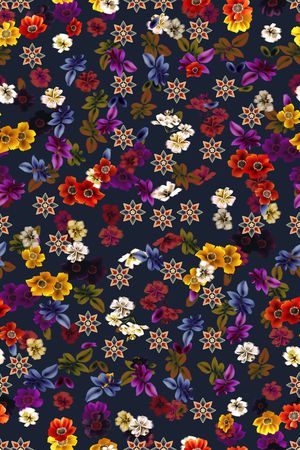 满版散花印花华亿平台图片