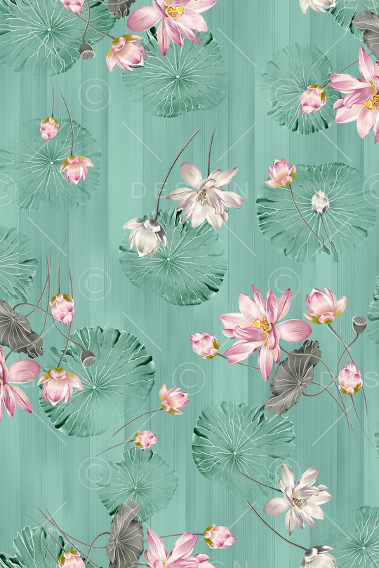 荷花印花华亿平台图片