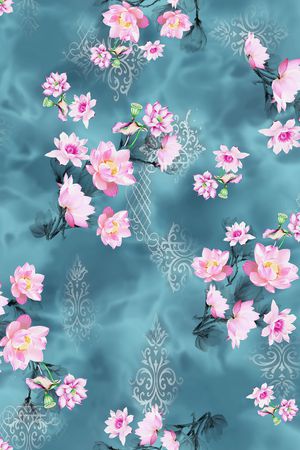 荷花印花华亿平台图片