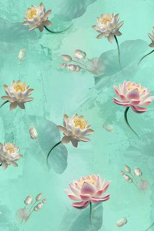 荷花印花华亿平台图片