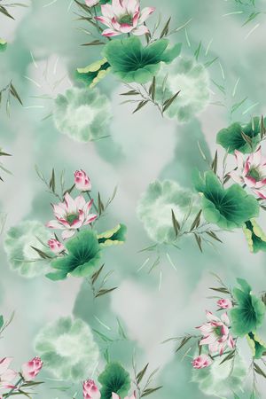 荷花印花华亿平台图片