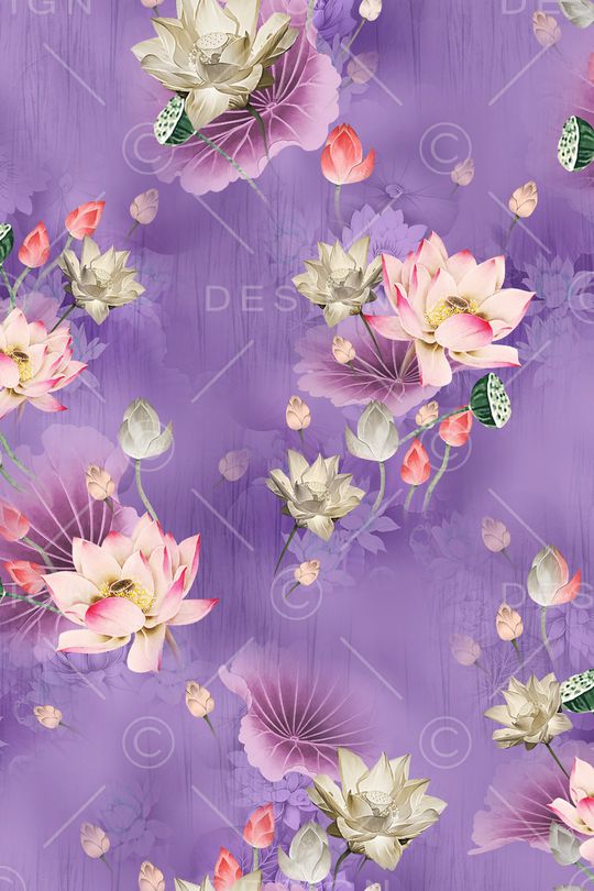 荷花印花华亿平台图片