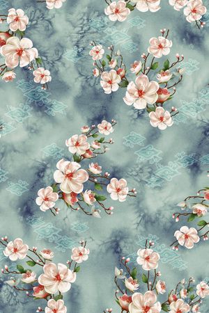 花卉印花华亿平台图片