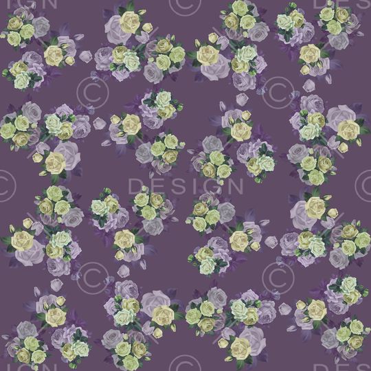 黑底花卉印花华亿平台图片