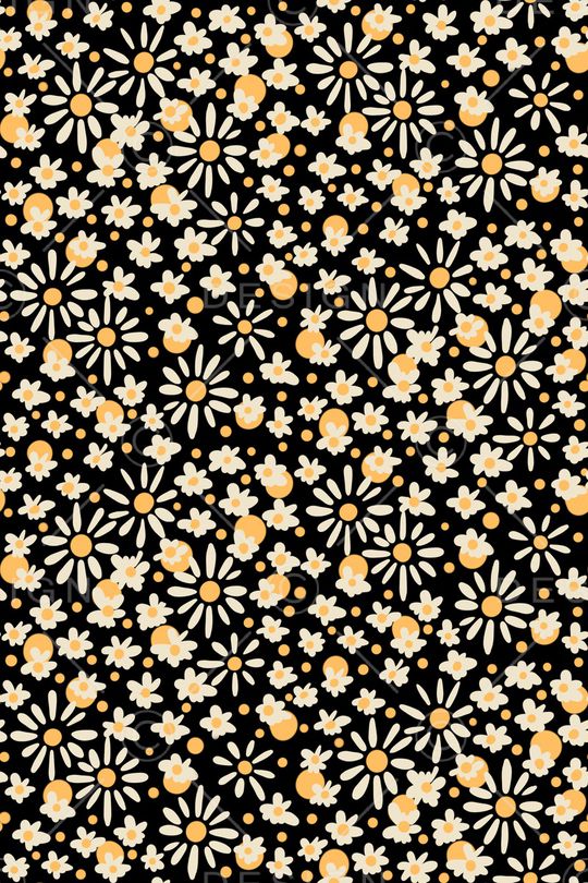 黑底花卉印花华亿平台图片