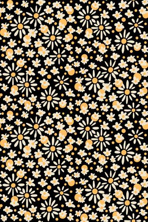 黑底花卉印花华亿平台图片