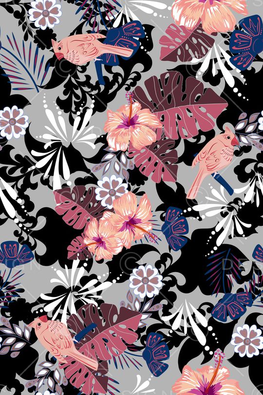 花卉印花华亿平台图片