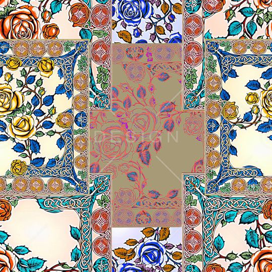 花卉印花华亿平台图片