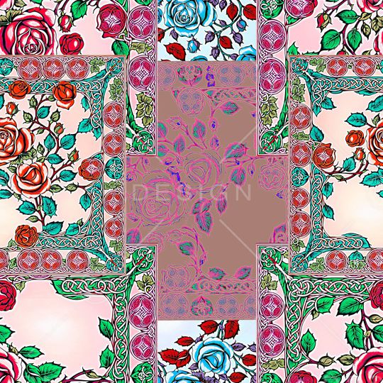 混合拼接印花华亿平台图片