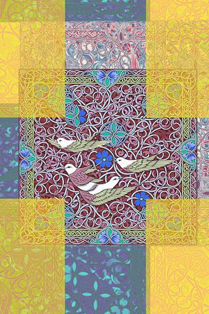 混合拼接印花华亿平台图片