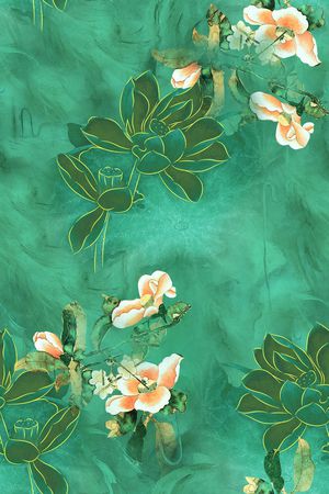 荷花印花华亿平台图片