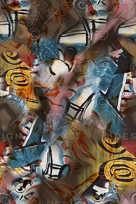 涂鸦印花华亿平台图片