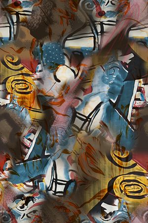 涂鸦印花华亿平台图片