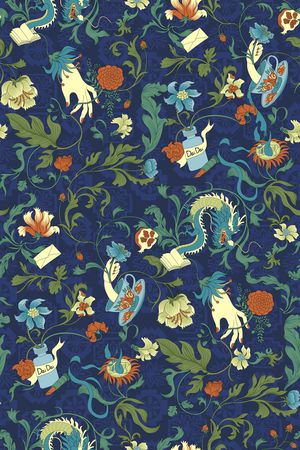 满版散花印花华亿平台图片