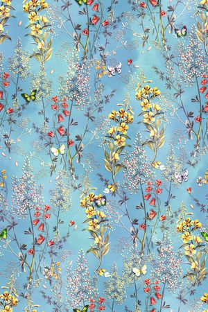 手绘花卉印花华亿平台图片