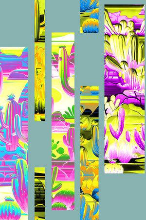 风景景观印花华亿平台图片