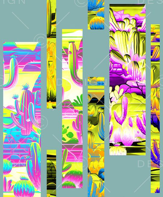 风景景观印花华亿平台图片