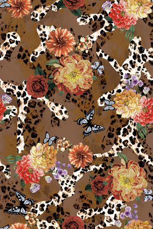 动物纹印花华亿平台图片