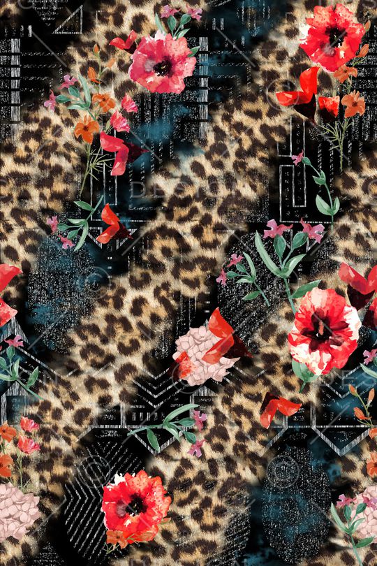 动物纹印花华亿平台图片