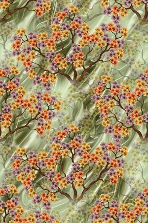 花卉印花华亿平台图片