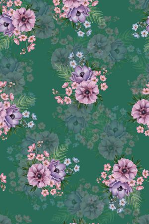 花卉印花华亿平台图片