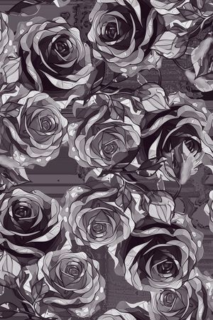 玫瑰花印花华亿平台图片