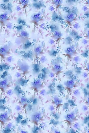 水彩花卉印花华亿平台图片