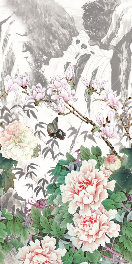 水墨风印花华亿平台图片