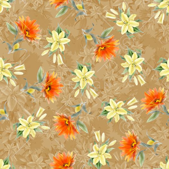 花卉印花华亿平台图片