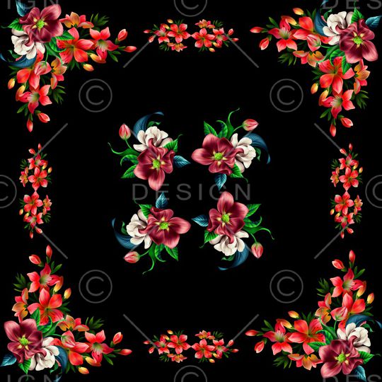 花卉印花华亿平台图片