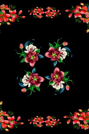 花卉印花华亿平台图片