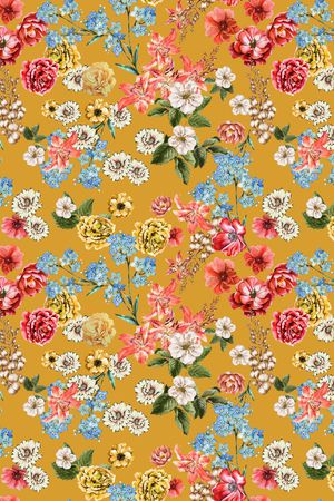 满版散花印花华亿平台图片