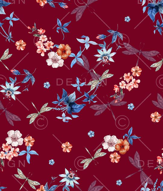 花卉印花华亿平台图片