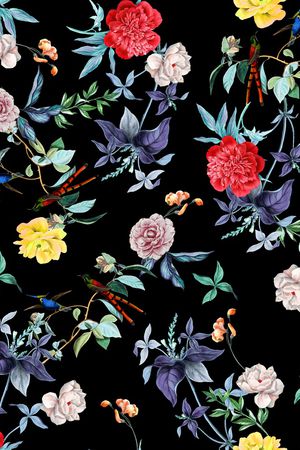 满版散花印花华亿平台图片