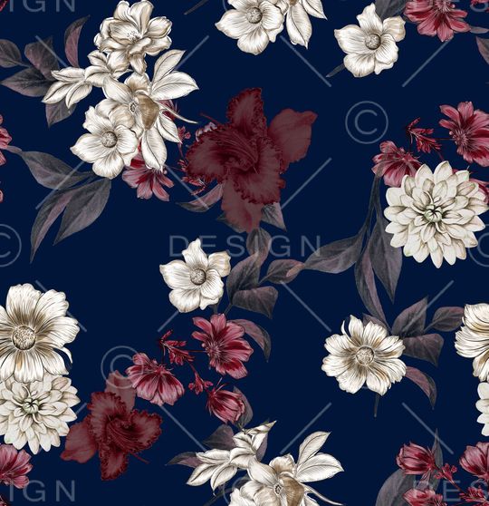 花卉印花华亿平台图片