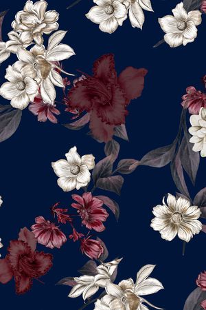 花卉印花华亿平台图片