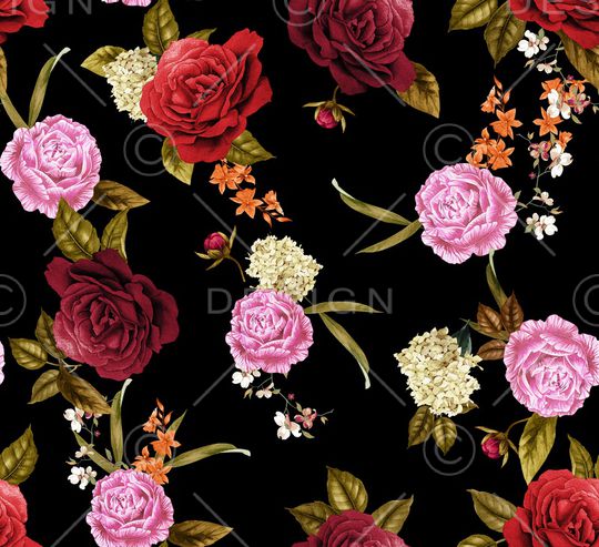 花卉印花华亿平台图片